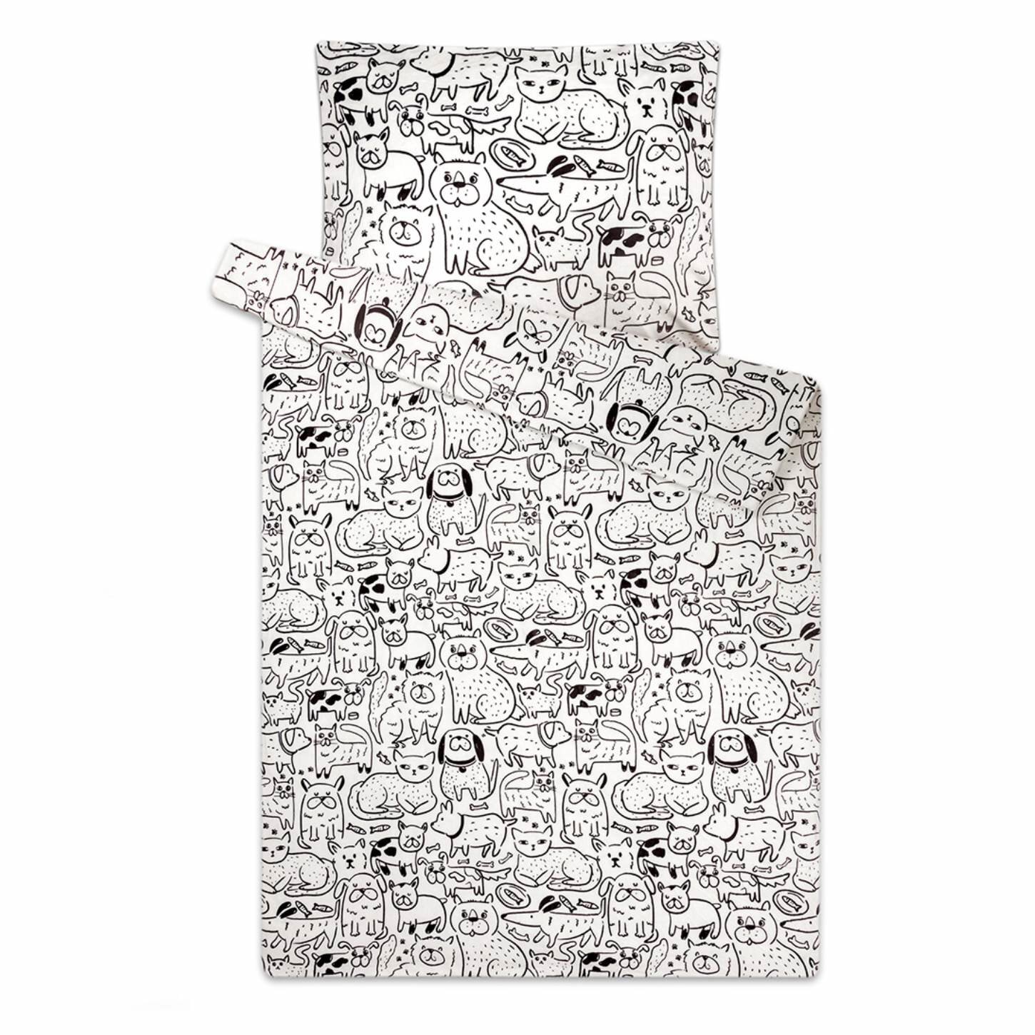 Svitap sleepwell mikroflanel Kočky a Psi 140 × 200, 70 × 90 cm