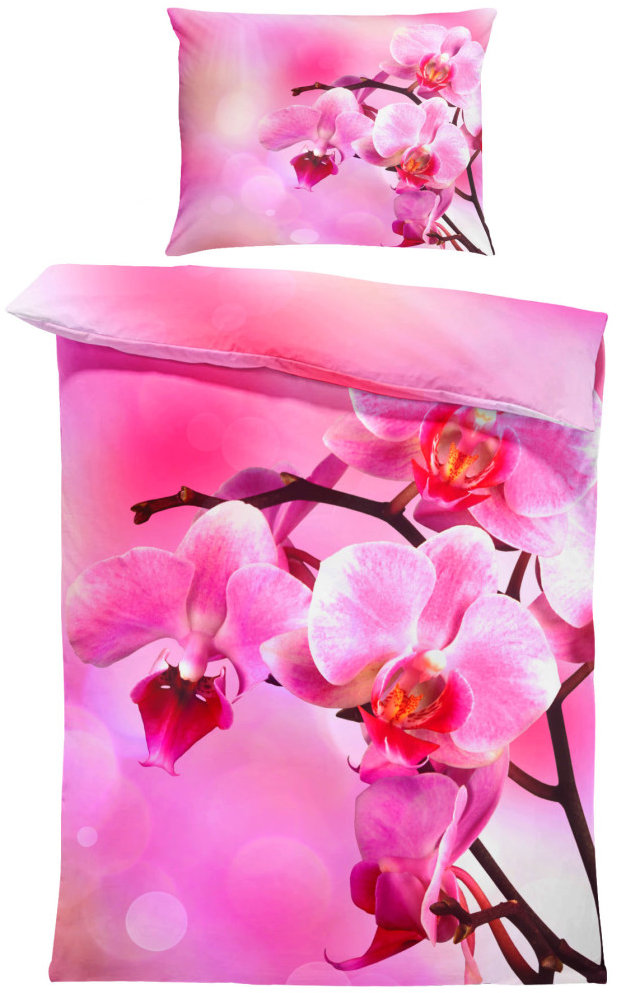 IMPAR Povlečení Růžová orchidej, 140 × 200 cm + 90 ×70 cm