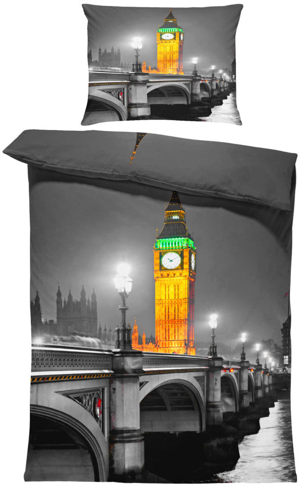 IMPAR Povlečení Londýn, 140 × 200 cm + 90 ×70 cm
