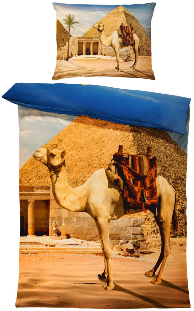 IMPAR Povlečení Velbloud u pyramidy, 140 × 200 cm + 90 ×70 cm