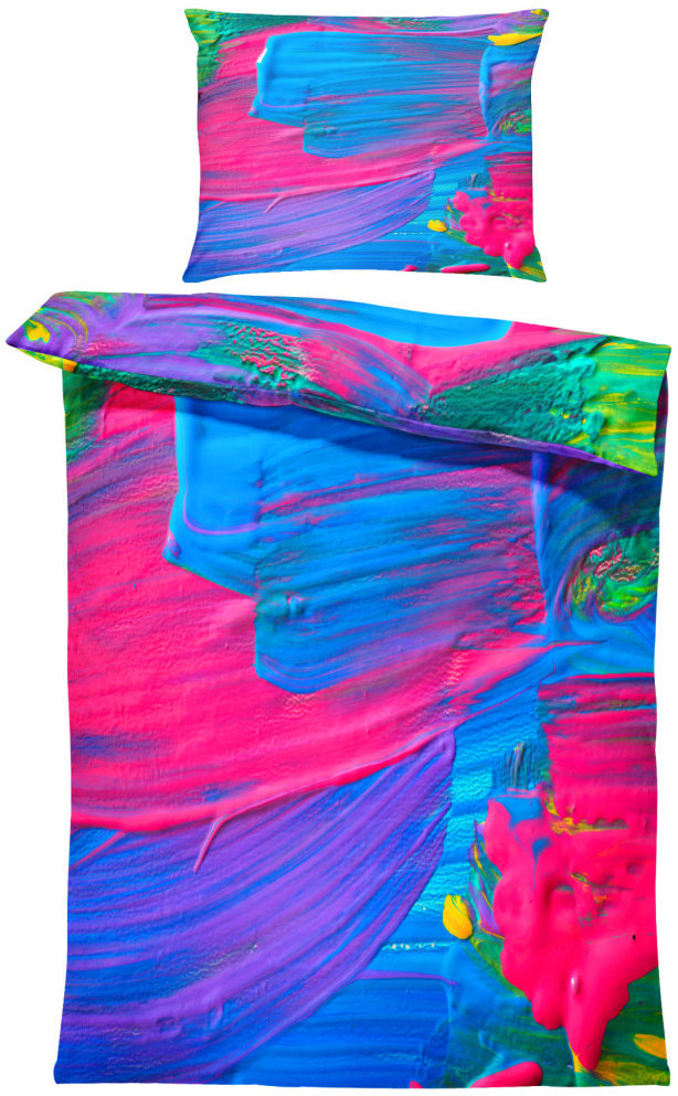 IMPAR Povlečení Tempery, 140 × 200 cm + 90 ×70 cm