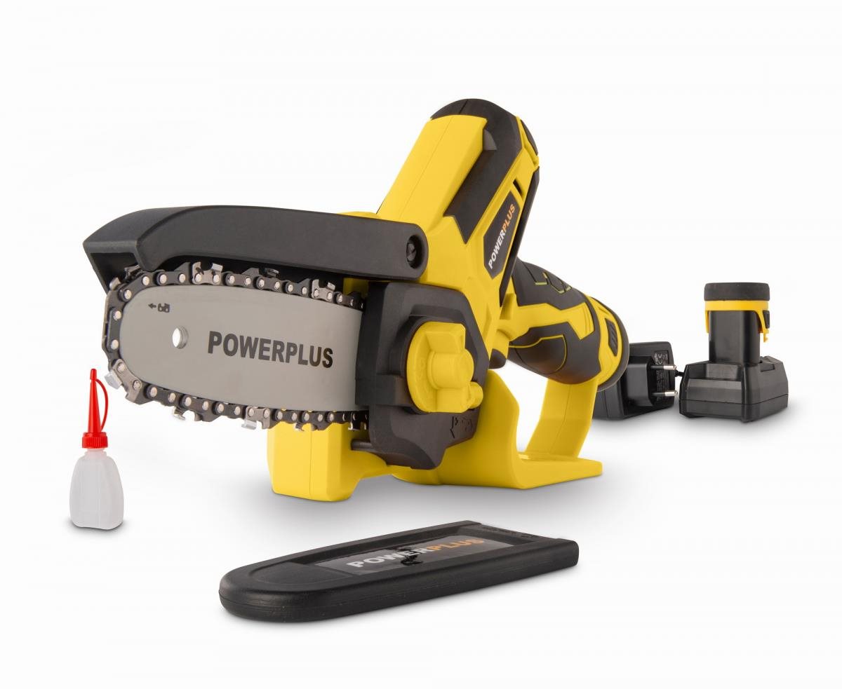 POWERPLUS Řetězová pila jednoruční AKU POWXG1045 (2×2 Ah)