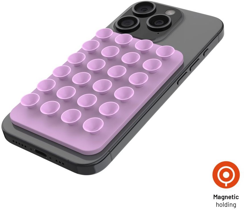 FIXED MagMate s přísavkami a podporou MagSafe růžový