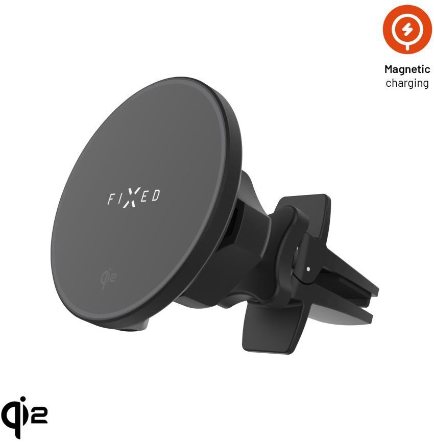 FIXED MagRound2 s podporou uchycení MagSafe Qi2 15W černý