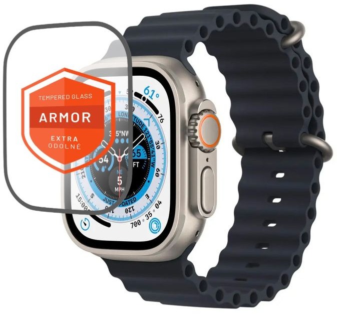 FIXED Armor s aplikátorem pro Apple Watch Ultra 49mm černé