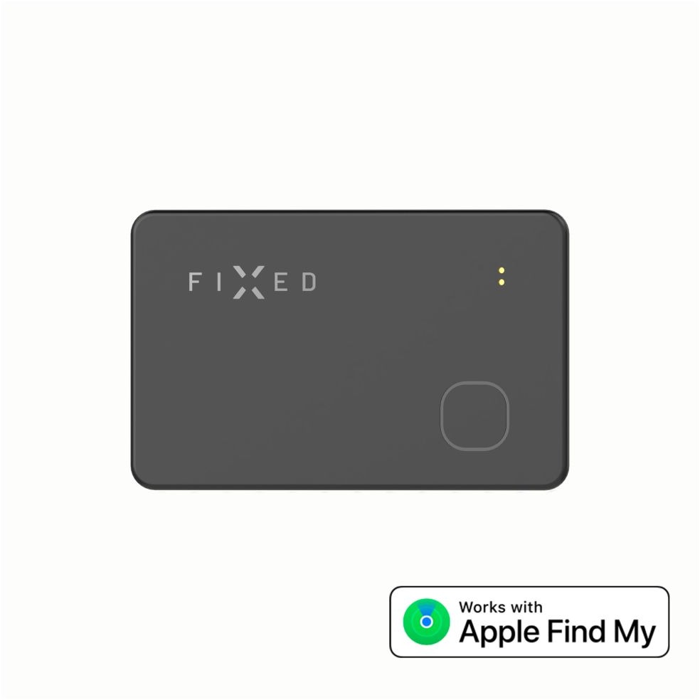 FIXED Tag Card s podporou Find My bezdrátové nabíjení černý