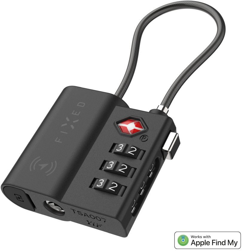 FIXED Tag Lock s podporou Find My a TSA černý