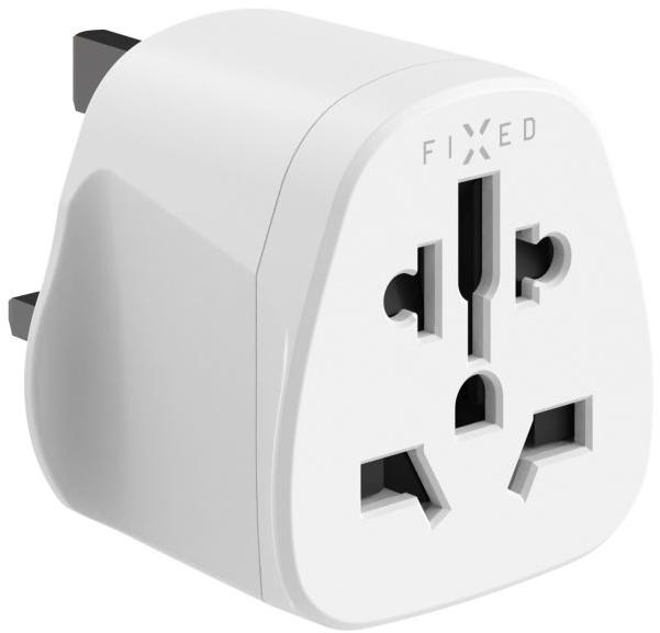 FIXED UK Adapter pro zapojení UK US AUS nabíječek do UK zásuvek bílý