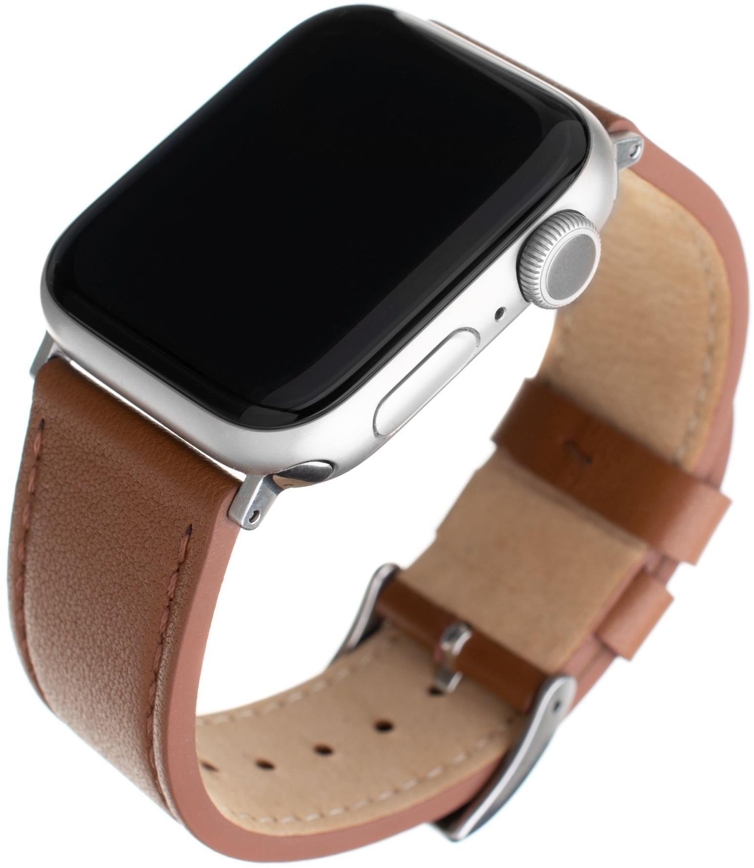 FIXED Leather Strap pro Apple Watch 42/44/45/Ultra 49mm hnědý