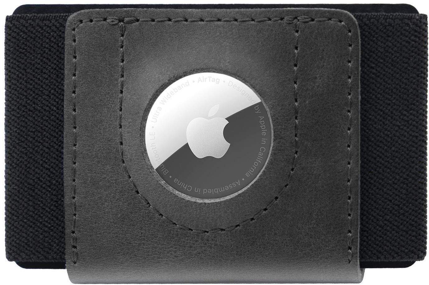 FIXED Tiny Wallet for AirTag z pravé hovězí kůže černá