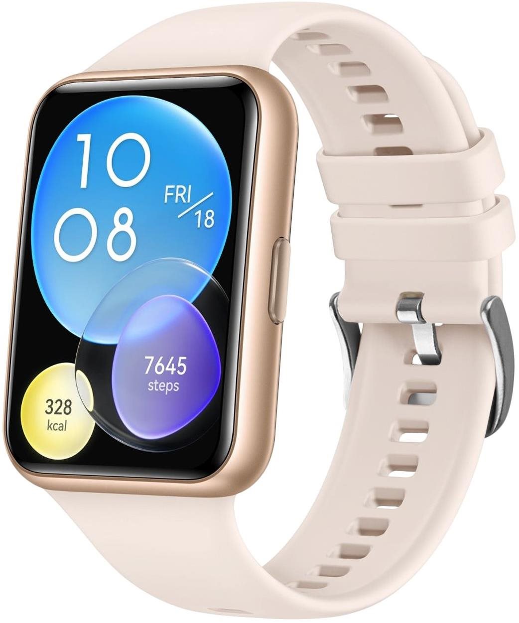FIXED Silicone Strap pro Huawei Watch FIT2 růžový