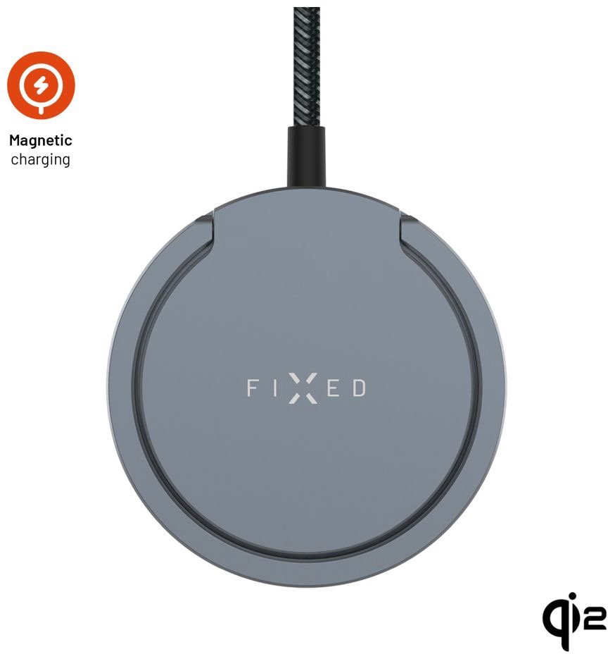 FIXED MagPad Pro2 s podporou MagSafe Qi2 a stojánkem 15W šedá