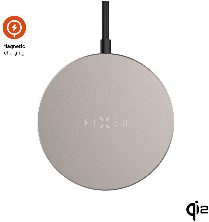 FIXED MagPad Slim s podporou MagSafe Qi2 15W titanová