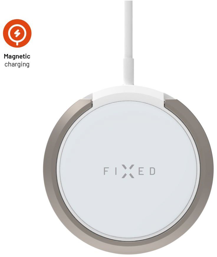 FIXED MagPad2 s podporou uchycení MagSafe a stojánkem 15W bílá
