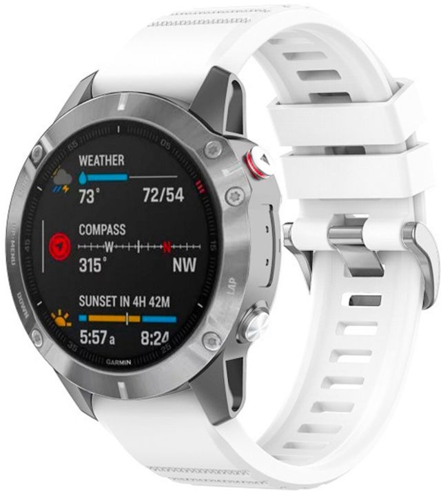 FIXED Silicone Strap pro Garmin QuickFit 22mm bílý
