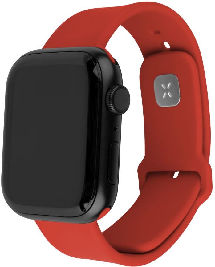 FIXED Silicone Sporty Strap pro Apple Watch 42/44/45mm červený