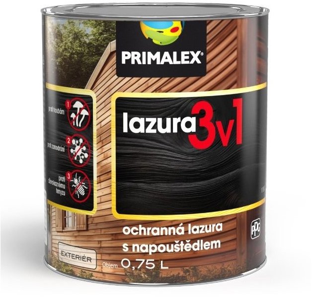 PPG Primalex lazura tenkovrstvá 3v1 pinie antická, 0,75 l