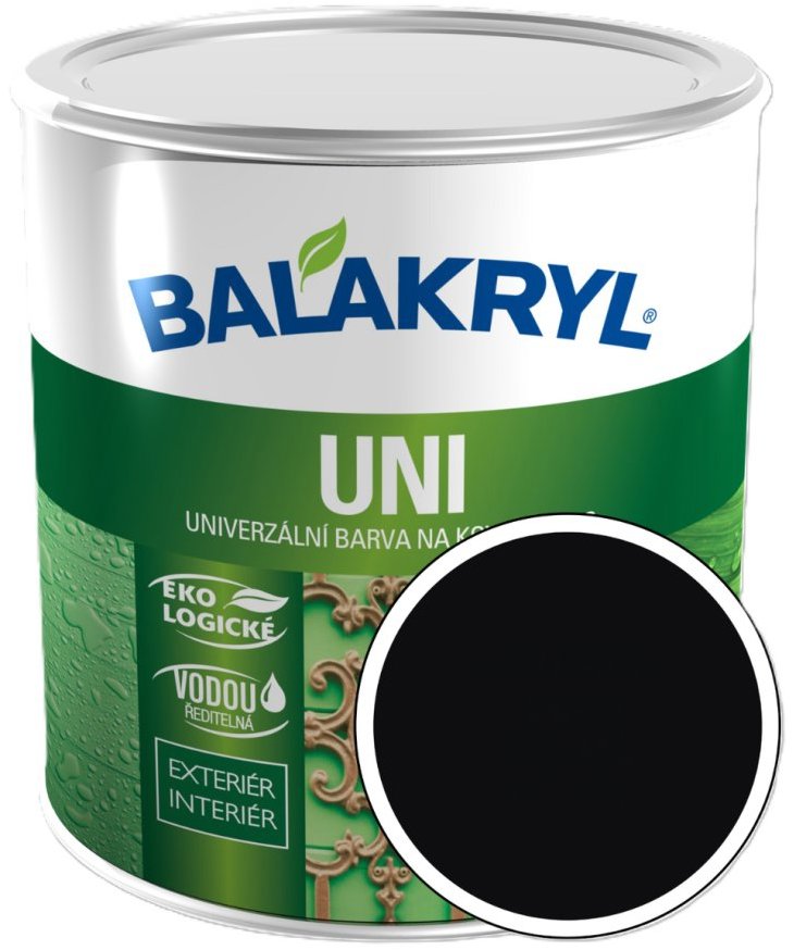 PPG Balakryl Uni Satin 9005, 0,7 kg, černá