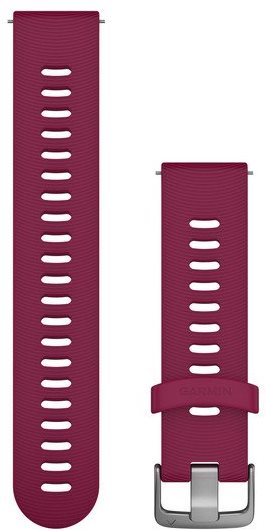 Garmin Quick Release 20 silikonový vínový (stříbrná přezka)