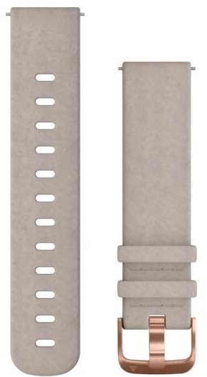 Garmin Quick Release 20 semišový šedý (růžovo zlatá přezka)