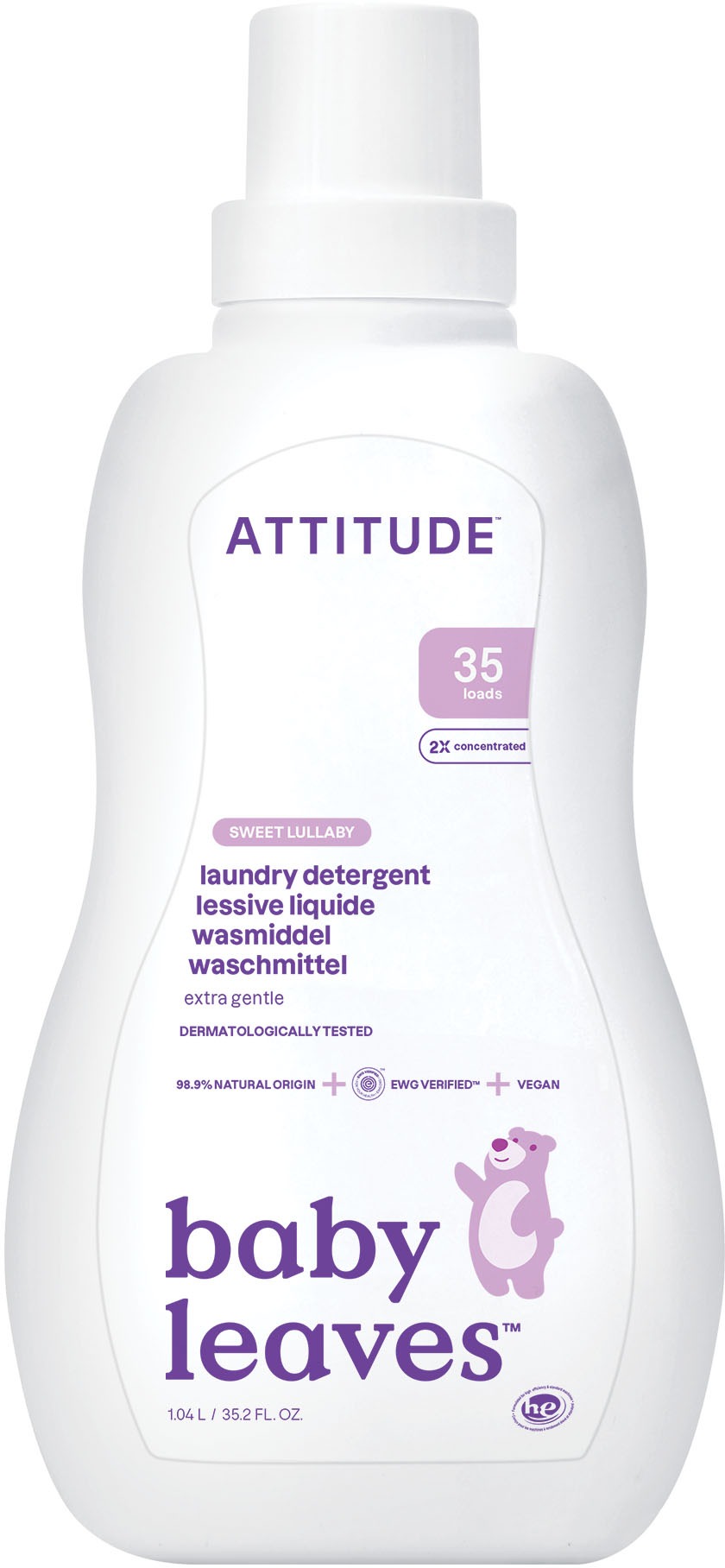 ATTITUDE Prací gel Sweet Lullaby 1,05 l