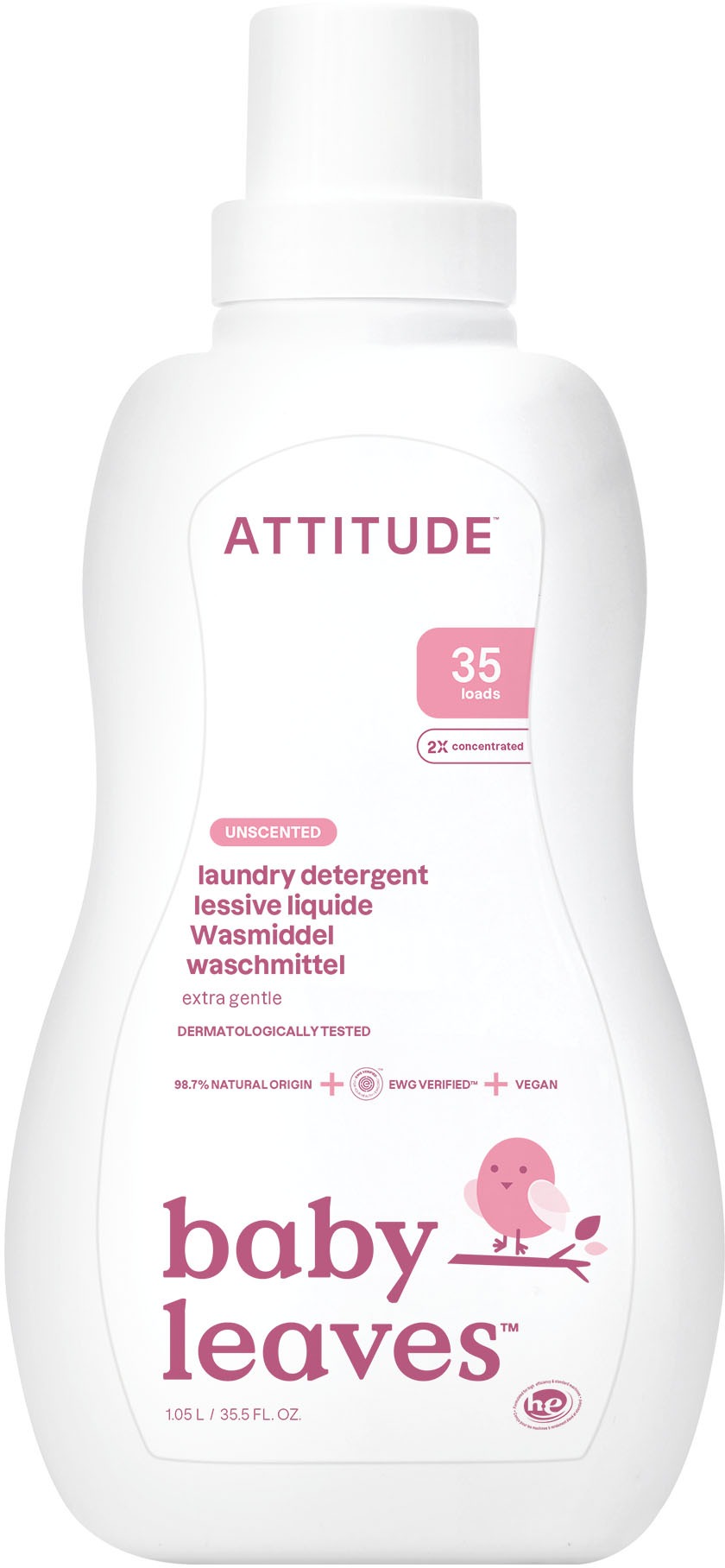 ATTITUDE Prací gel pro děti bez vůně 1,05 l