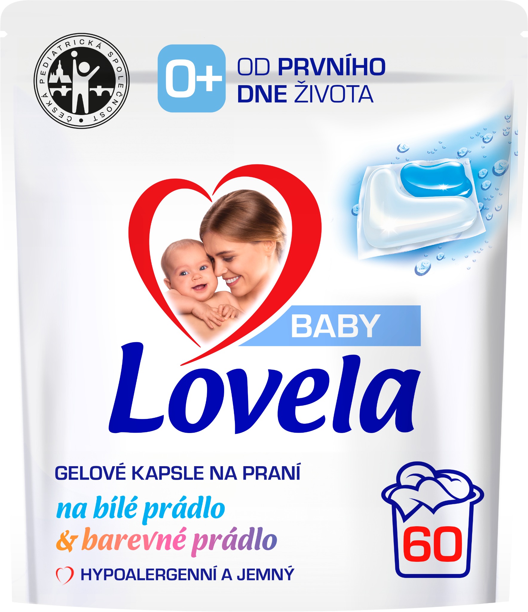 LOVELA Baby gelové kapsle na praní 60 ks