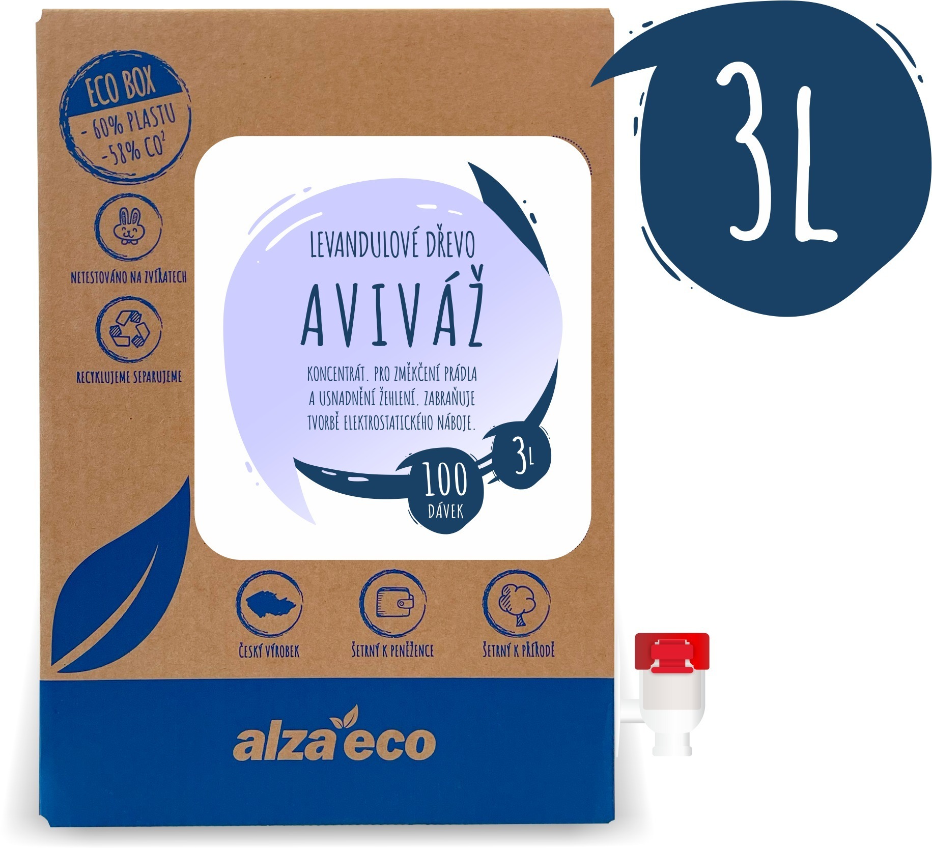 AlzaEco Aviváž Levandulové dřevo 3 l