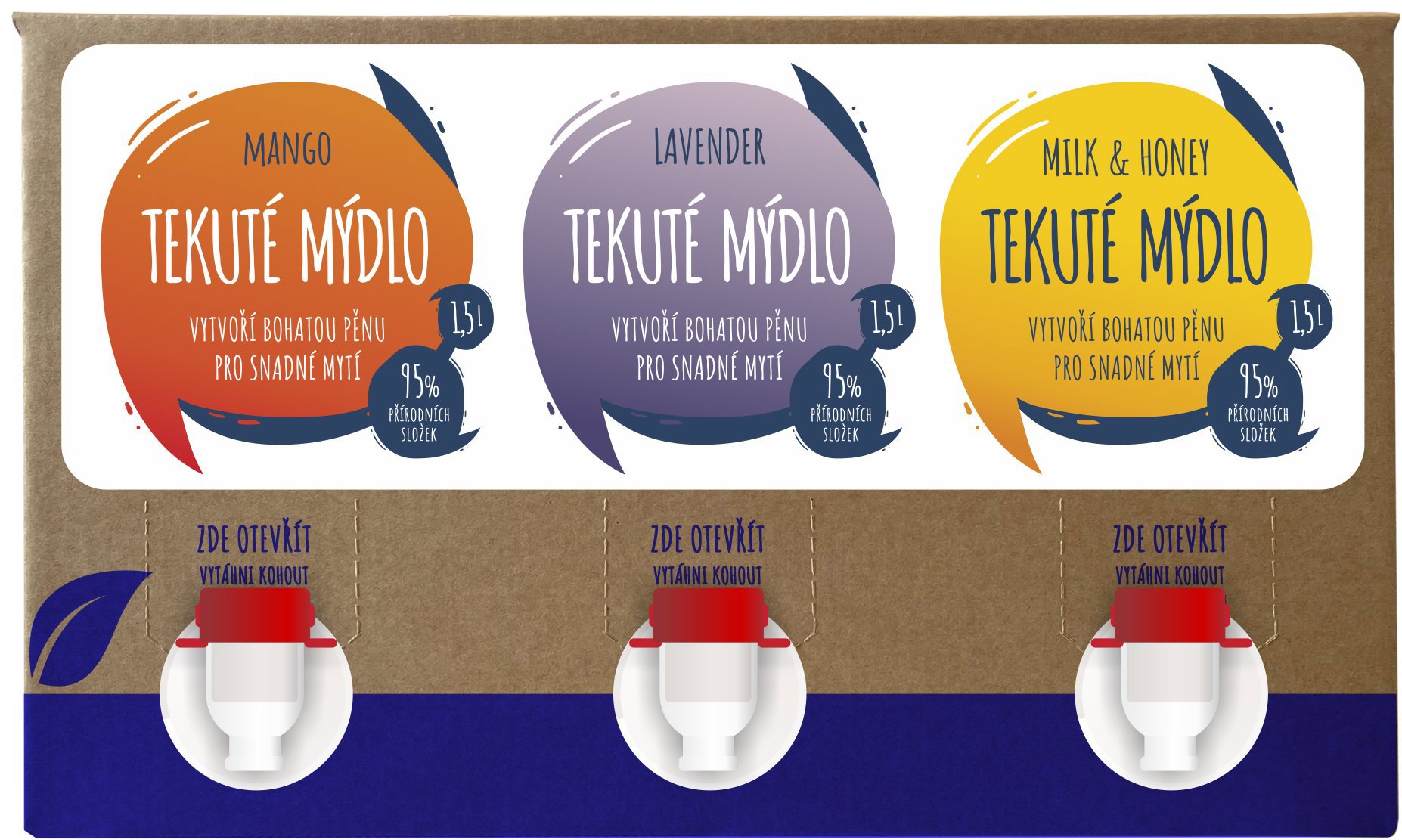 AlzaEco mýdlo  3× 1,5 l