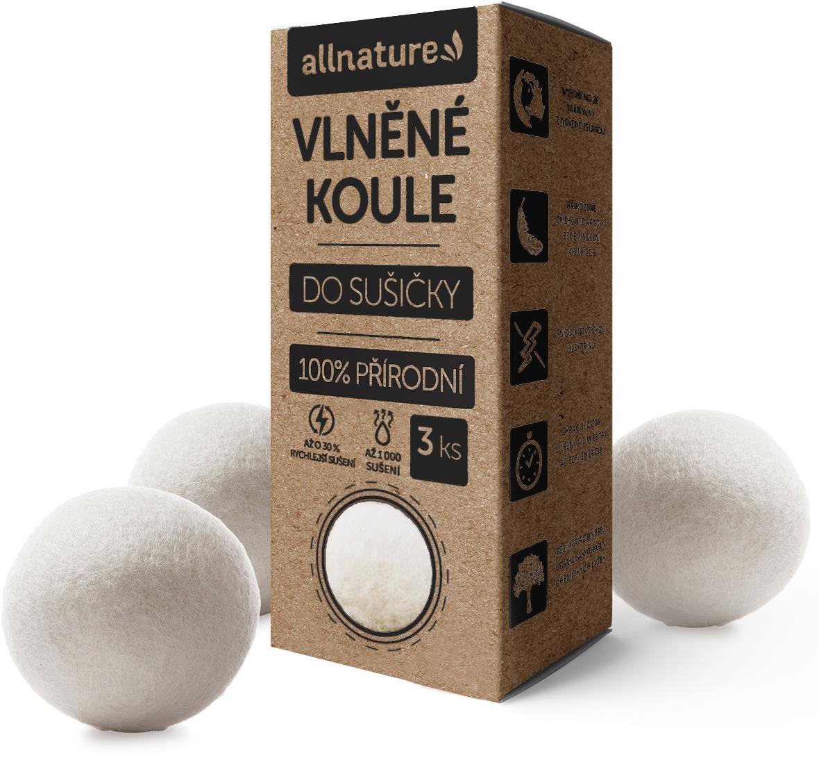 ALLNATURE Vlněné koule do sušičky 3 ks