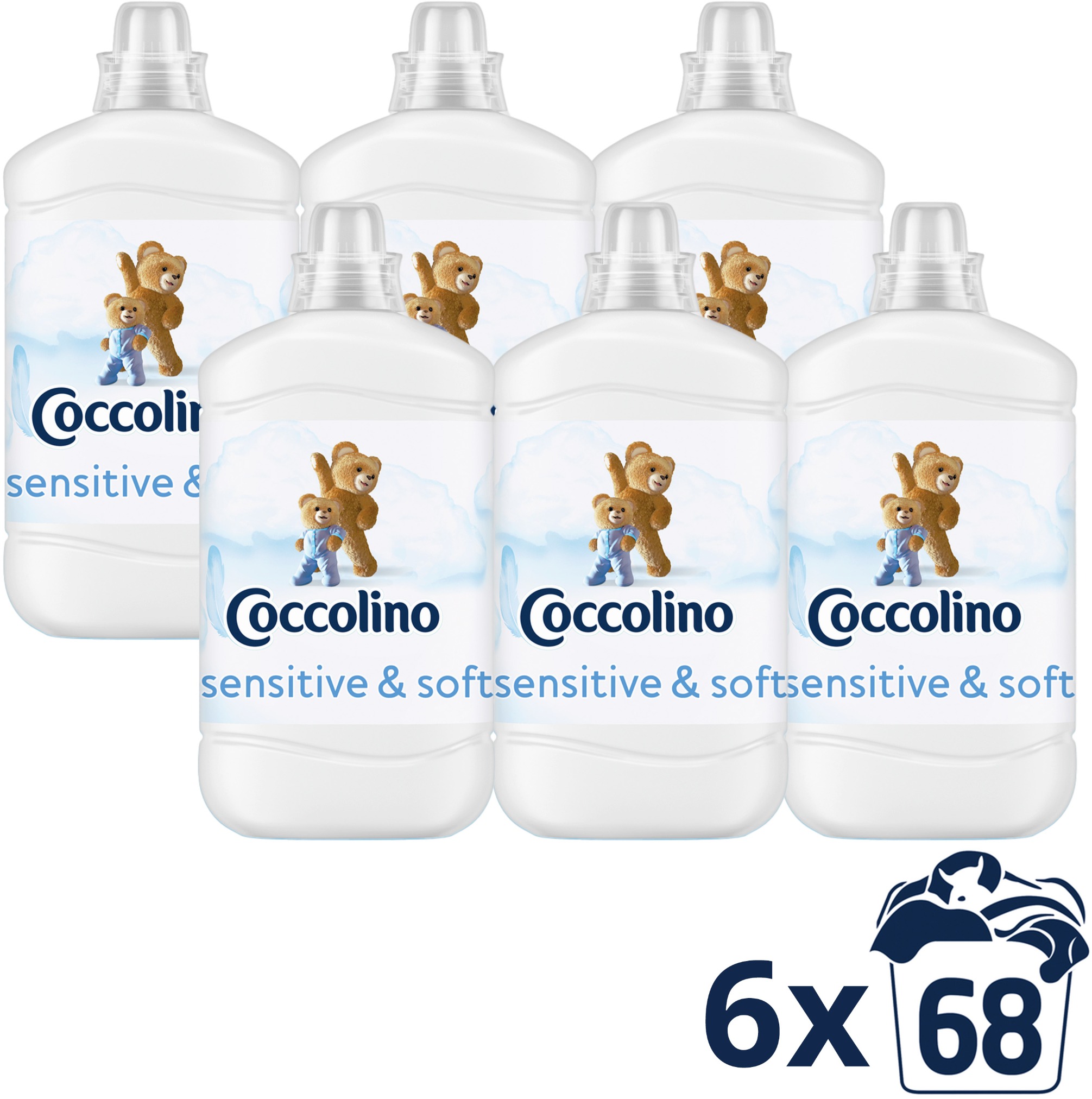 COCCOLINO Sensitive Pure 6 × 1700 ml