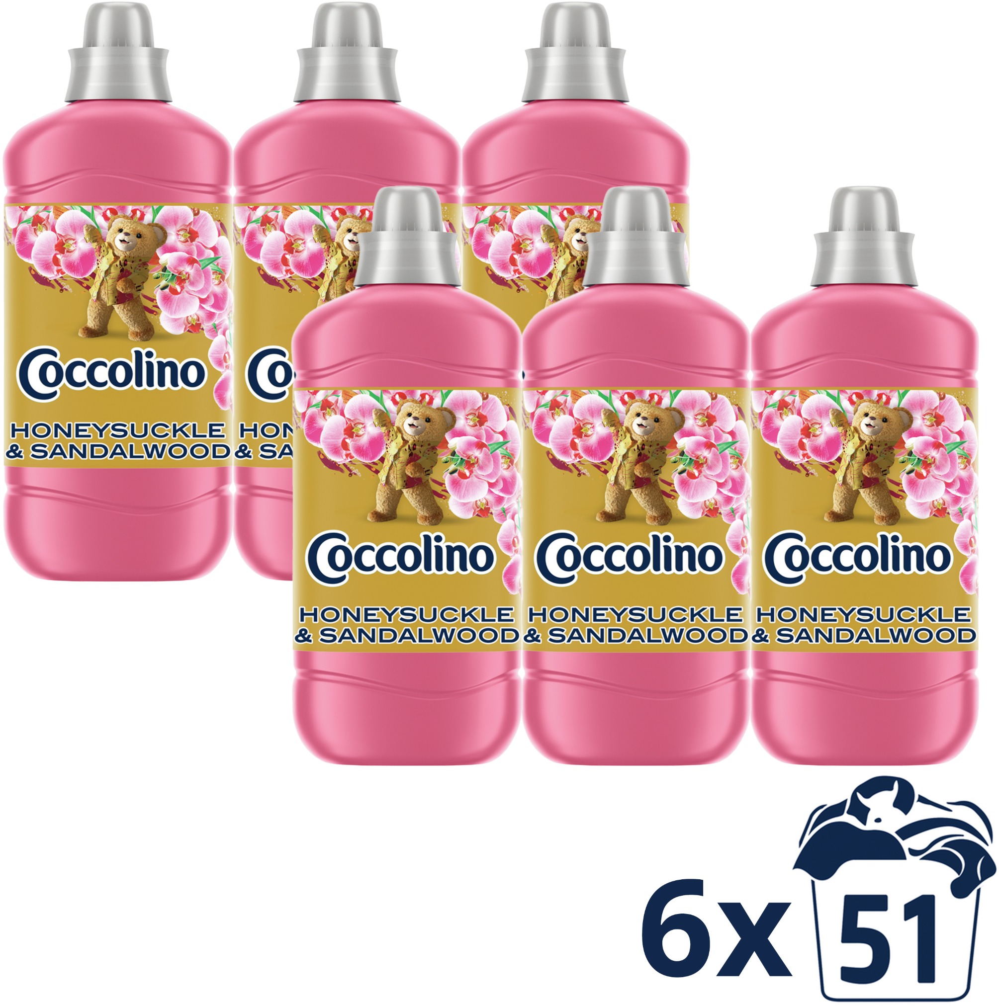 COCCOLINO Honeysuckle & Sandalwood 6 × 1275 ml