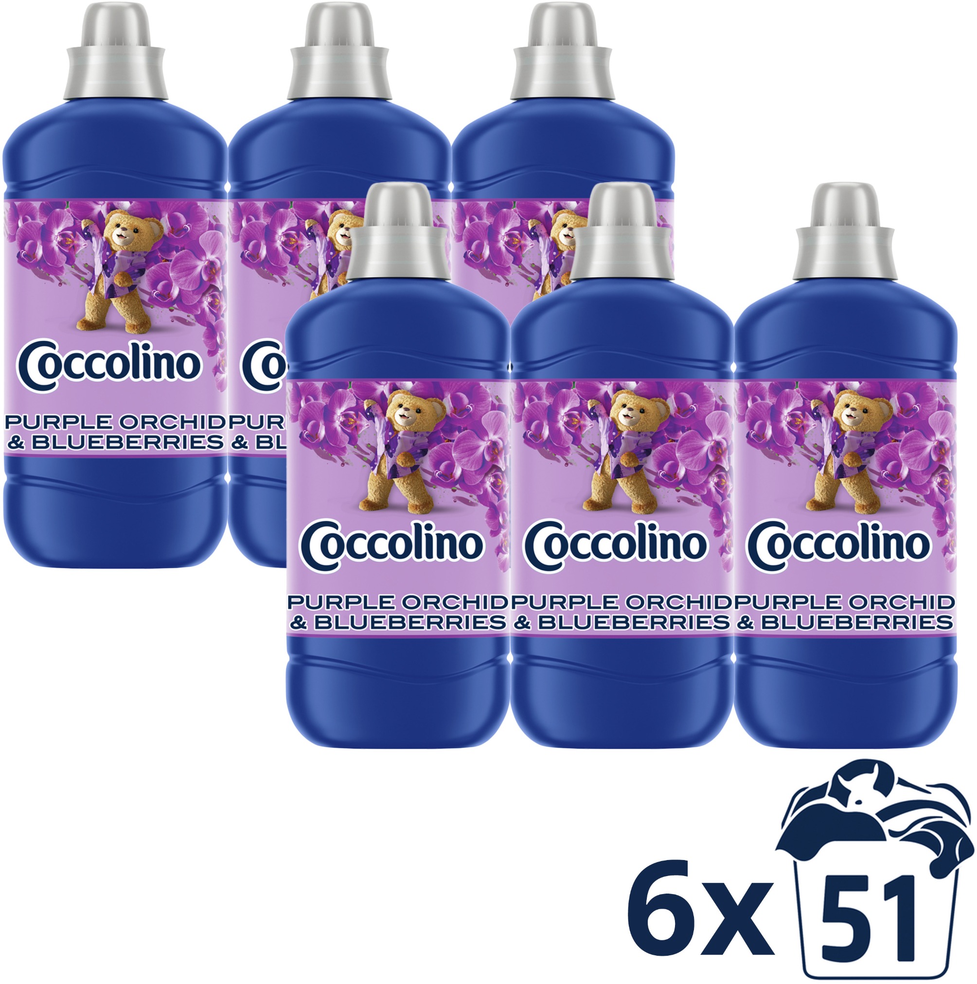 COCCOLINO Purple Orchid & Blueberries 6 × 1275 ml