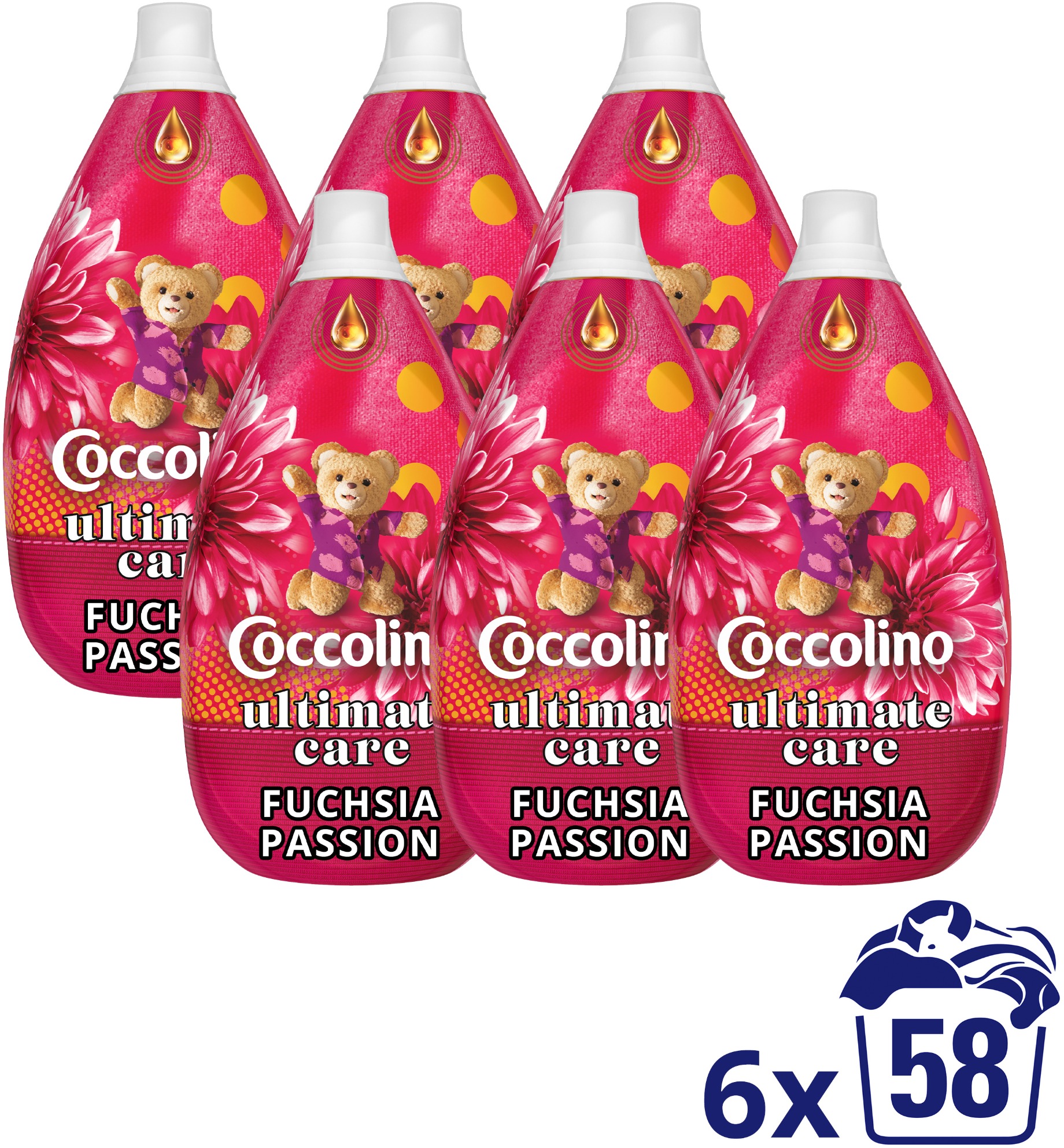 COCCOLINO Ultimate Care Fuchsia Passion 6 × 870 ml