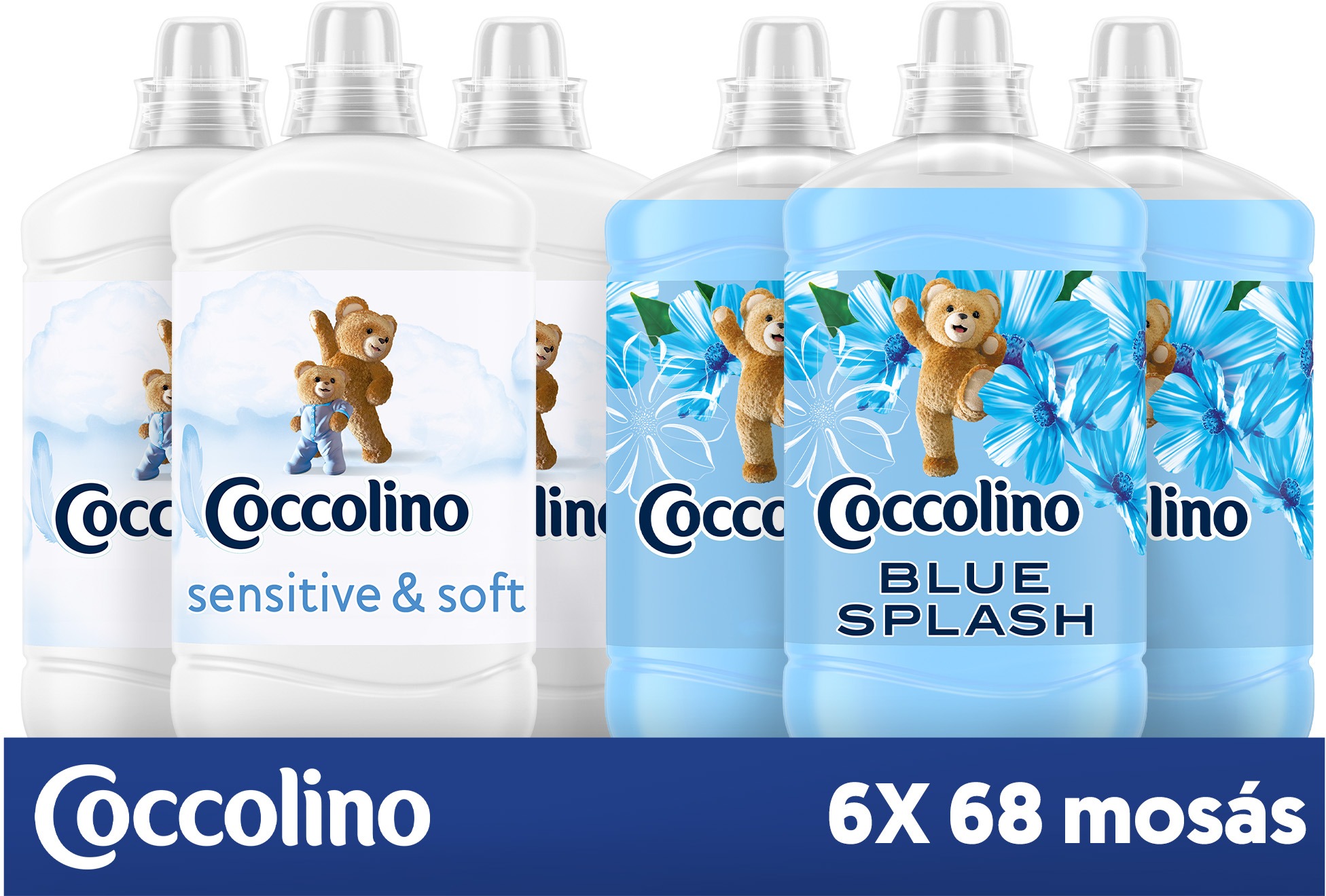COCCOLINO Sensitive & Blue Splash 6 × 1700 ml