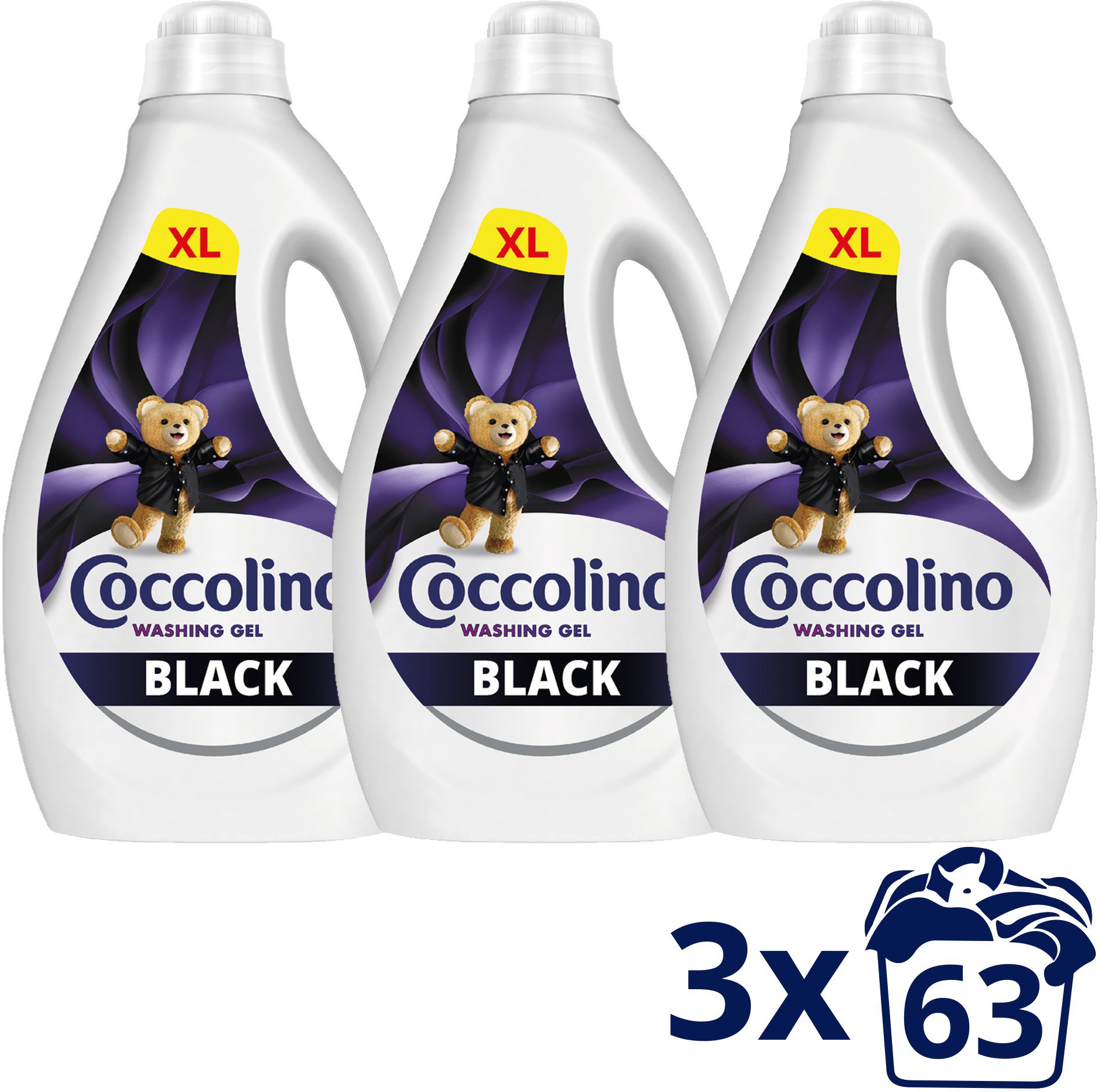 COCCOLINO Black 3 × 2,72 l