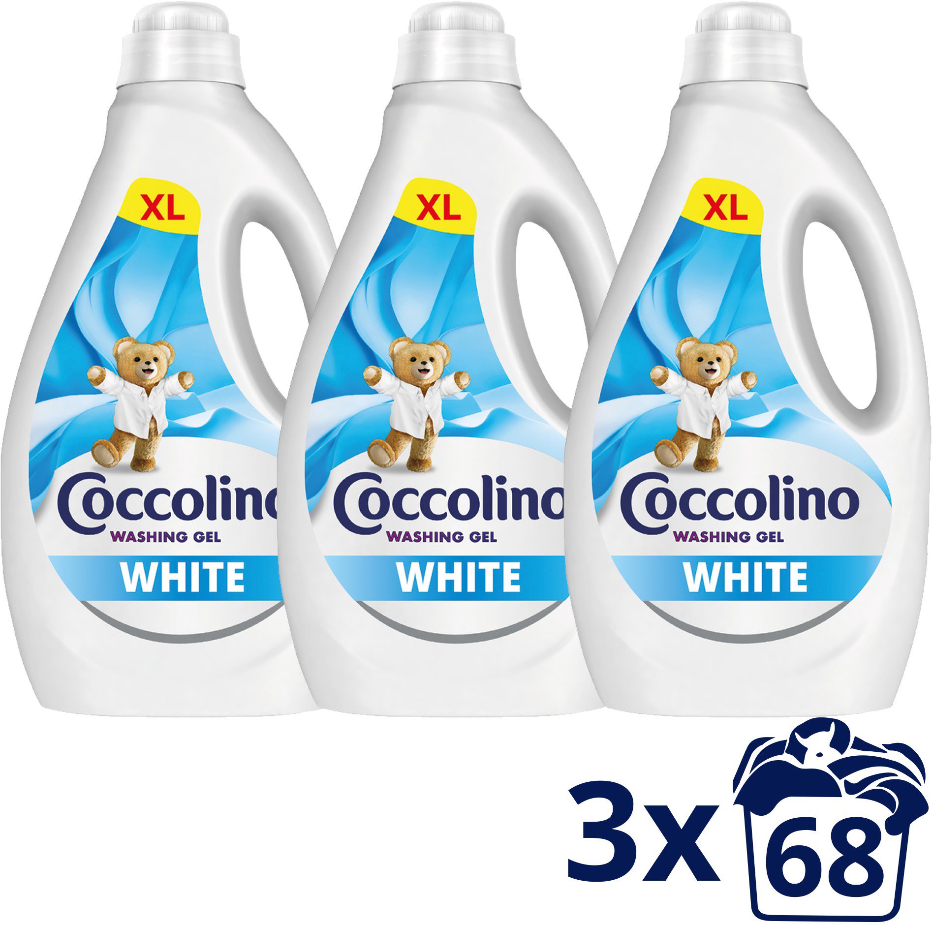 COCCOLINO White 3 × 2,72 l