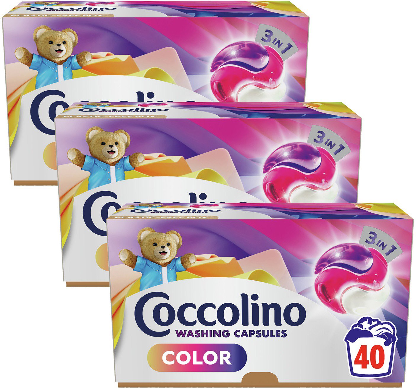 COCCOLINO Color 3 × 40 ks