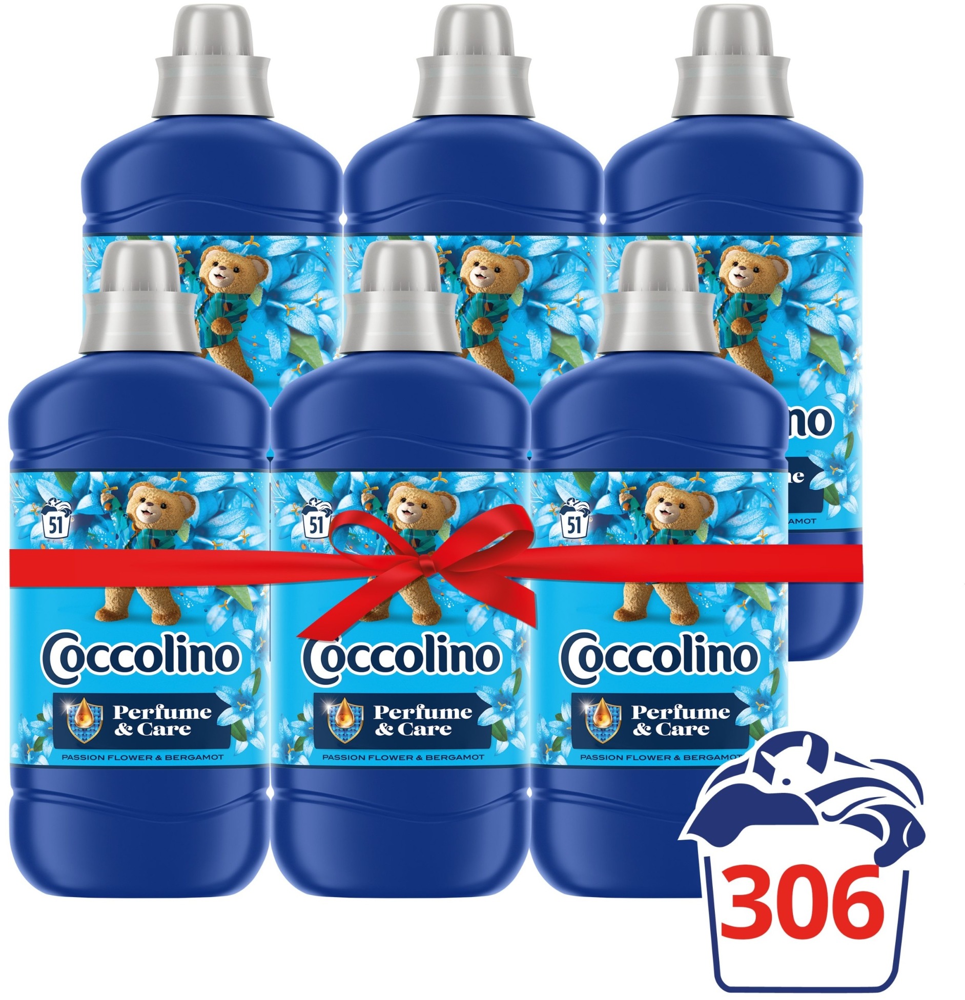 COCCOLINO Passion Flower & Bergamot 6× 1,275 l