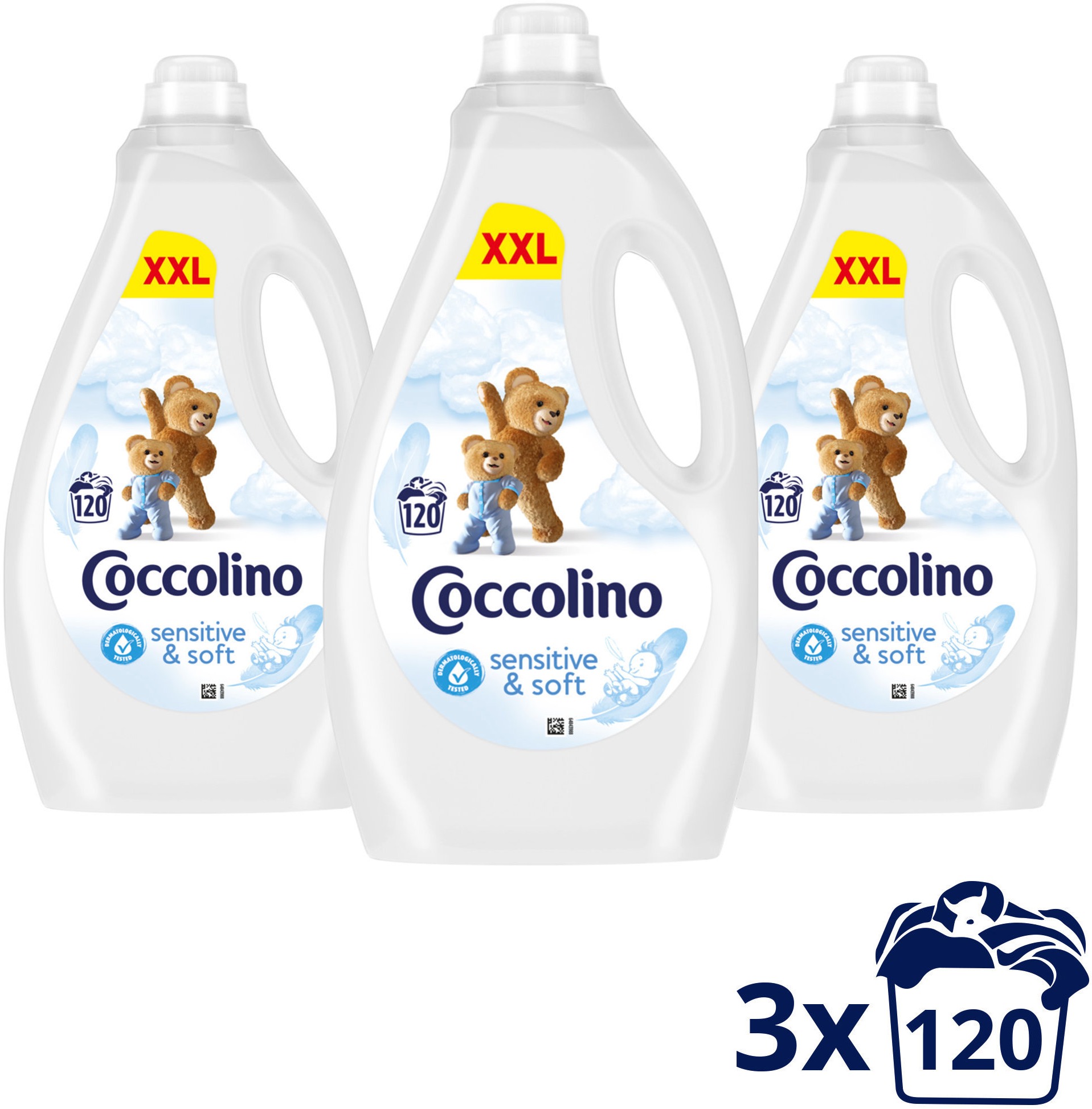 COCCOLINO Sensitive Pure 3× 3 l