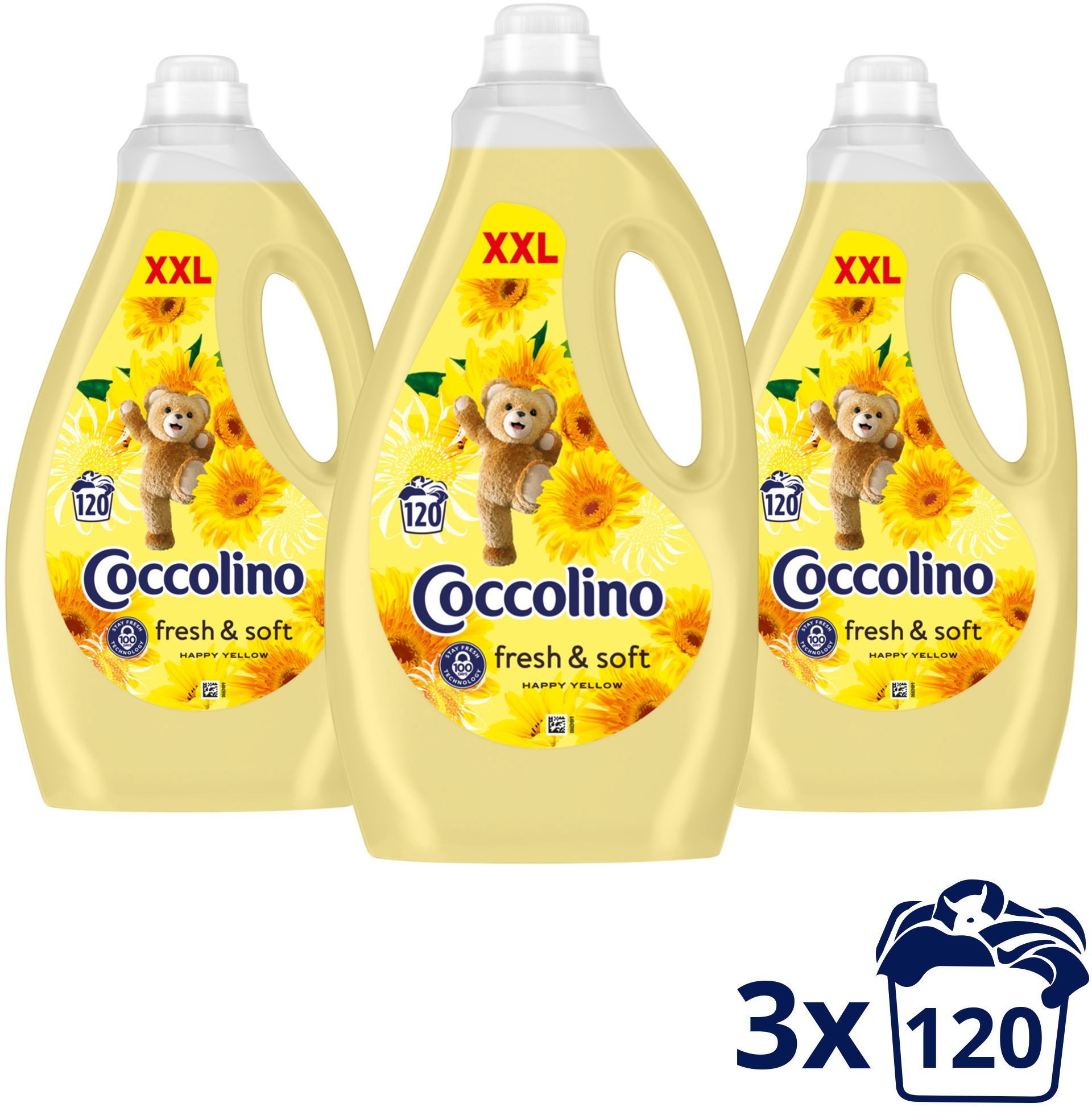 COCCOLINO Happy Yellow 3× 3 l