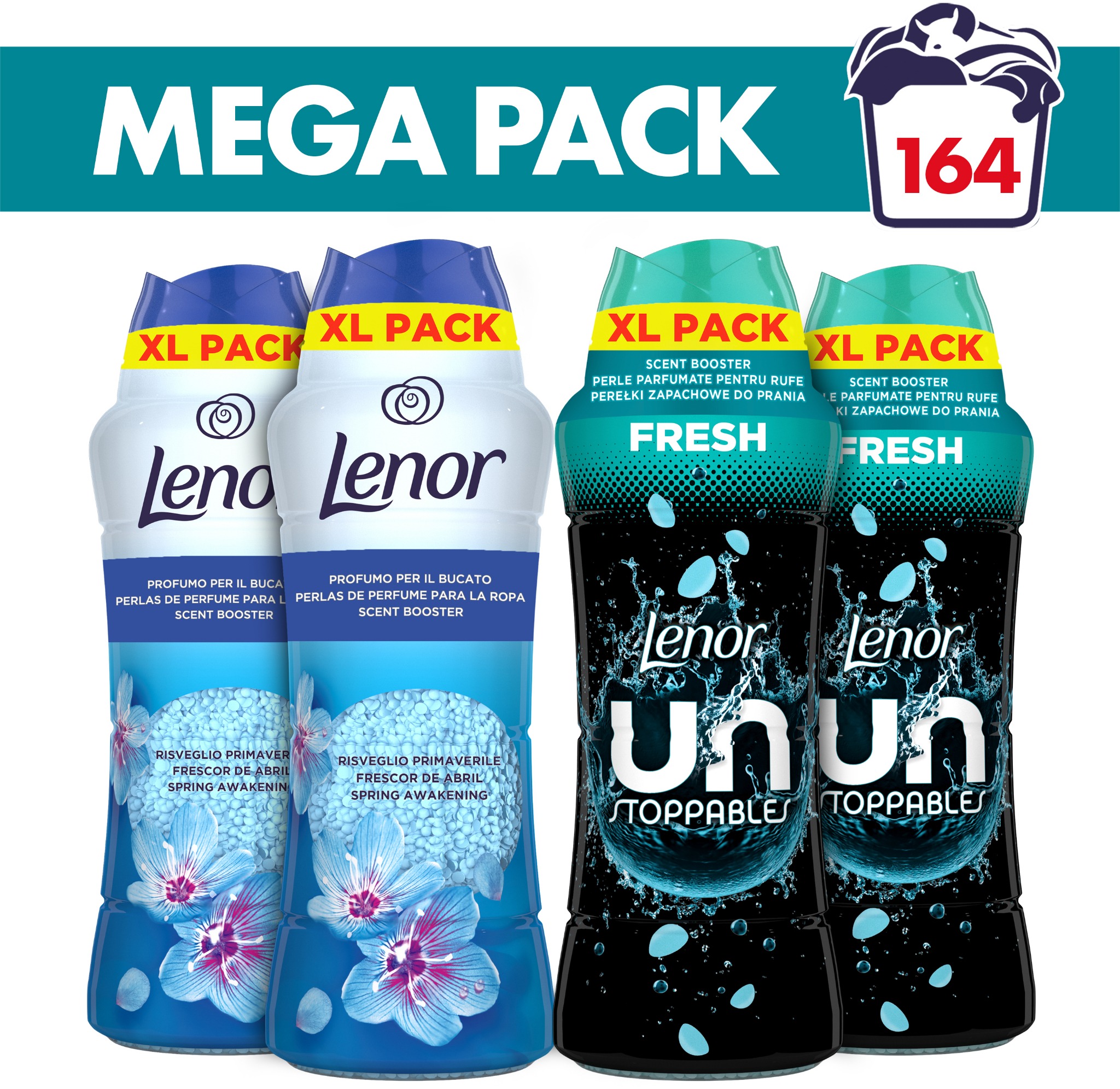 LENOR Spring Awakening 2 × 495 g + Unstoppables Fresh  2 × 495 g