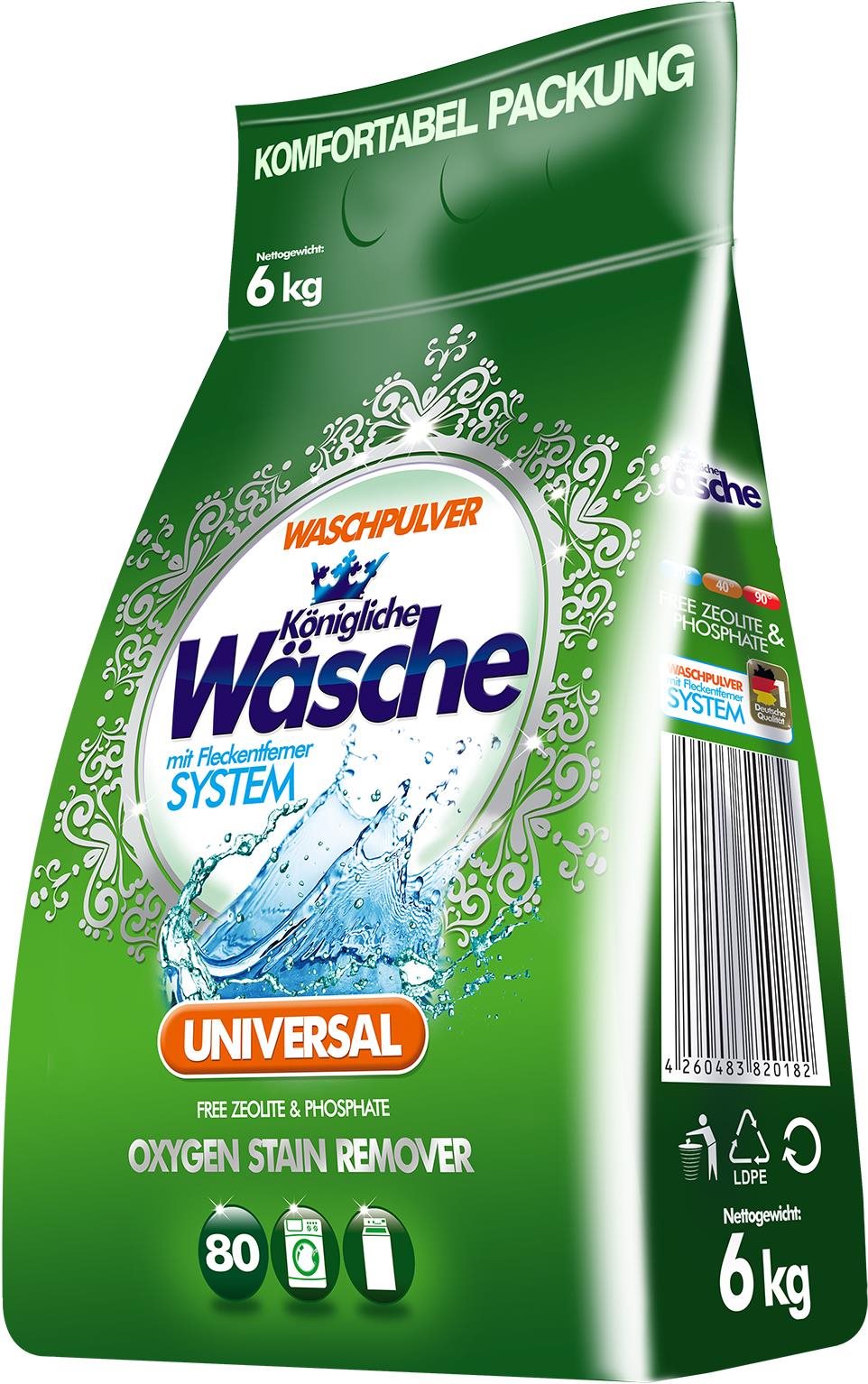 KÖNIGLICHE WÄSCHE Universal 6 kg (80 praní)