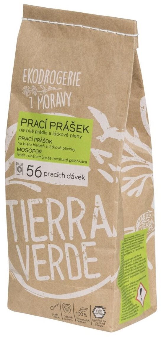 TIERRA VERDE prací prášek na bílé prádlo a pleny 850 g