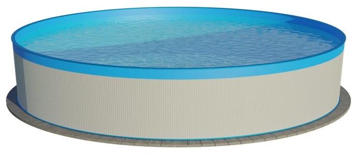 CF GROUP Bazén s konstrukcí classic white / blue 3,5 × 0,9 m