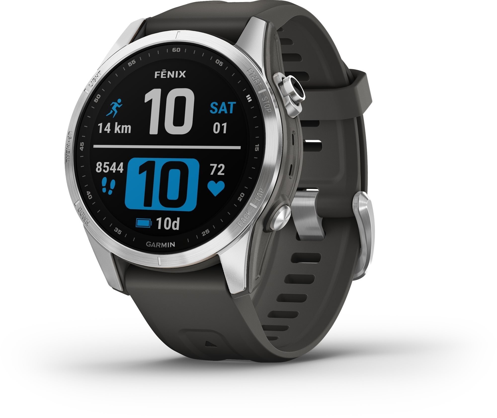 Garmin Fenix 7S Silver/Graphite Band