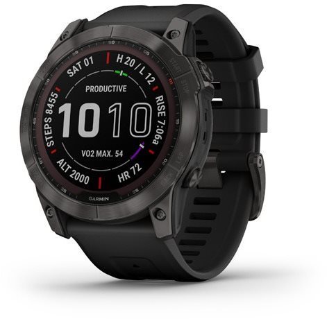 Garmin Fenix 7X Sapphire Solar Carbon Gray DLC Titanium/Black Band