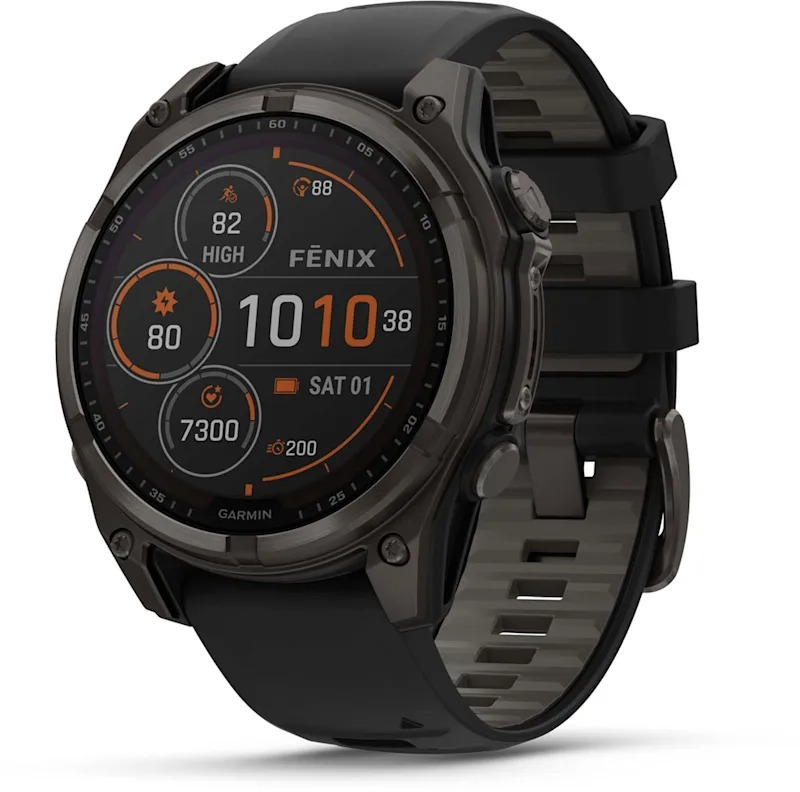 Garmin Fenix 8 47mm Sapphire Solar Titanium Black/Pebble Grey Band