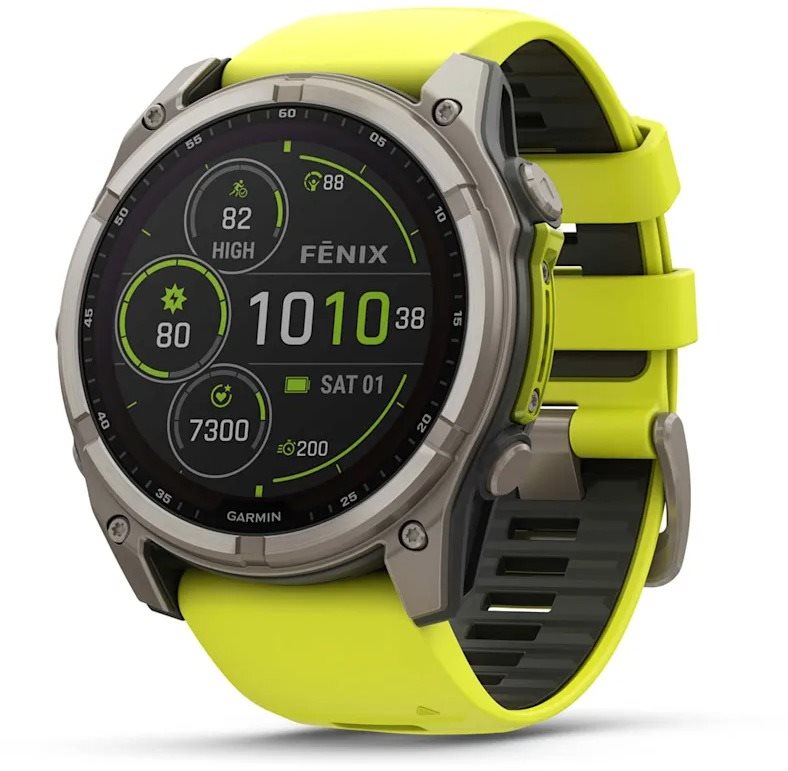 Garmin Fenix 8 51mm Solar Sapphire Titanium Amp Yellow/Graphite