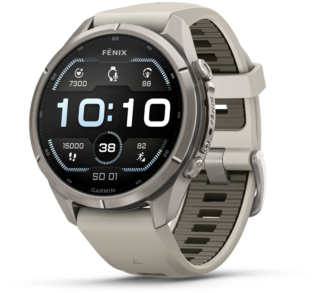 Garmin Fenix 9 Pro 43mm AMOLED Titanium Fog Gray/Dark Sandstone